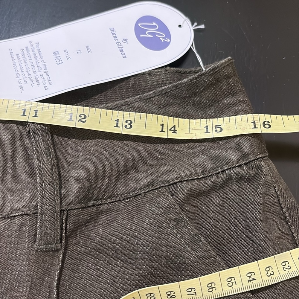 DG2 by Diane Gilman Brown Classic Style Pant Size 12 NWT - Picture 6 of 9